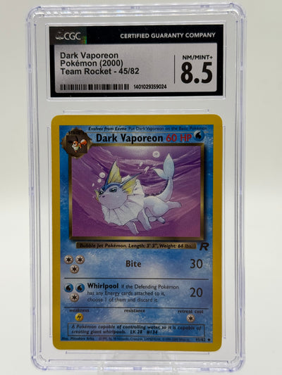 CGC 8.5 - Dark Vaporeon (45/82) - Team Rocket